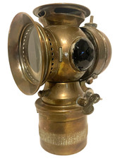 Antique Old C.m. Hall Solar Model S Motorcycle Bicycle Bike Lamp Lantern 1899