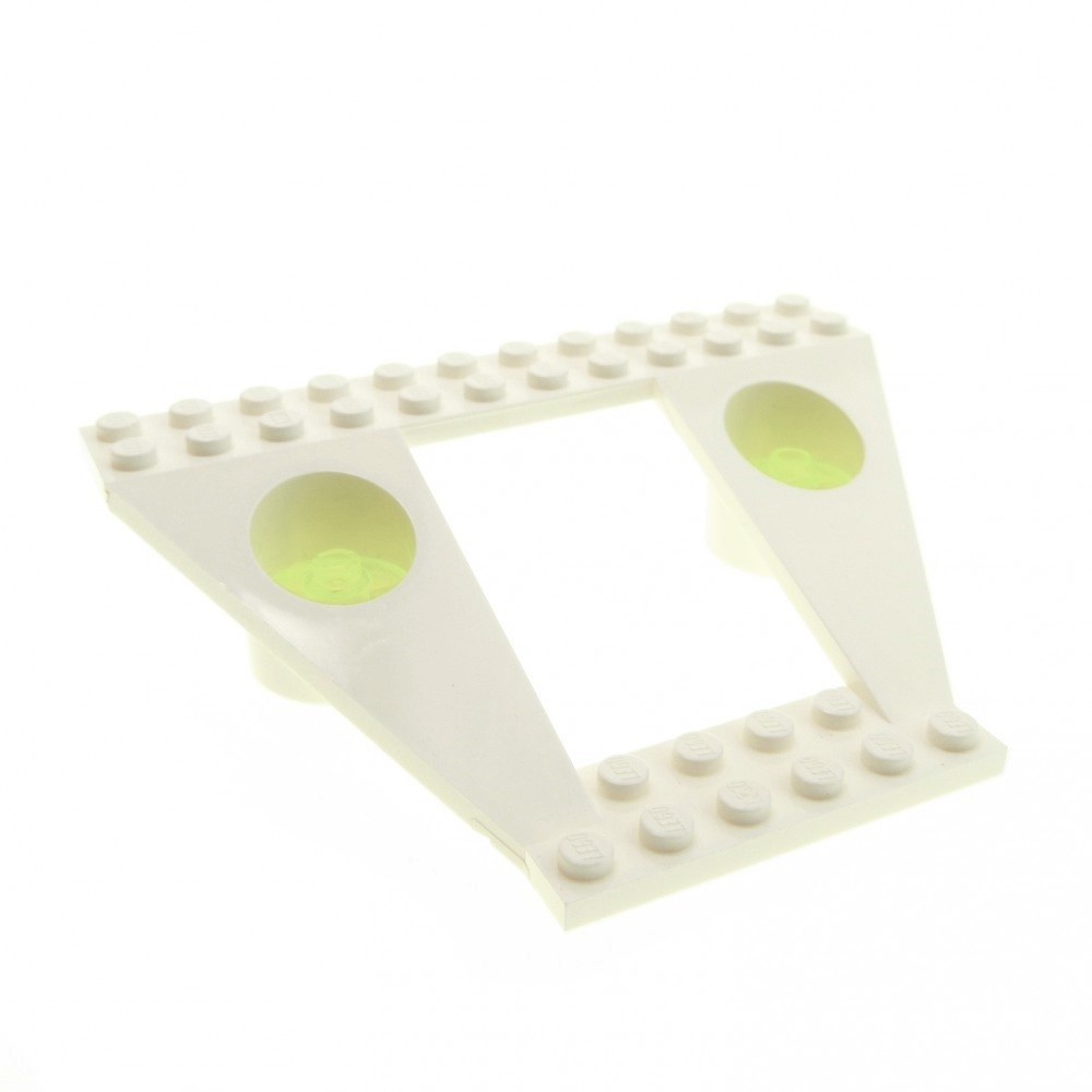 1X Lego Wing Building Plate 12X9X2 White Wedge Bowl Transparent Neon 4740 30037