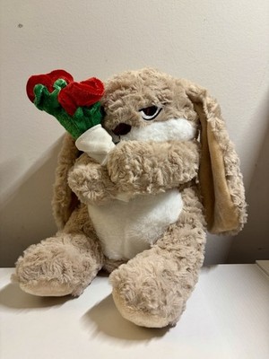 Angry Rabbit With Roses   Plush 