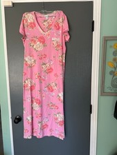 Women's Miss Elaine Pajamas M Pink Floral Nightgown