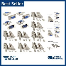 16Pcs RS232 Parallel Serial Port DB9 9 Pin D Sub Male/Female Connector  Metal D