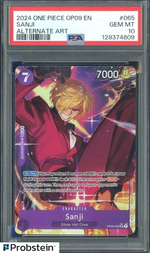 2024 One Piece OP09 EN Sanji Alternate Art #065 Sanji PSA 10 GEM MINT