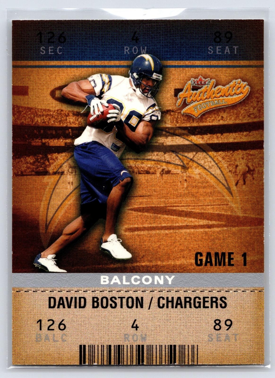 2003 Fleer Authentix #70 David Boston Balcony #/250