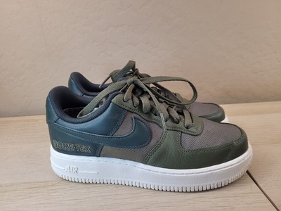 Nike GORE-TEX Air Force 1 Sneakers/Men s Sz 4 /Medium Olive/White/Water Proof