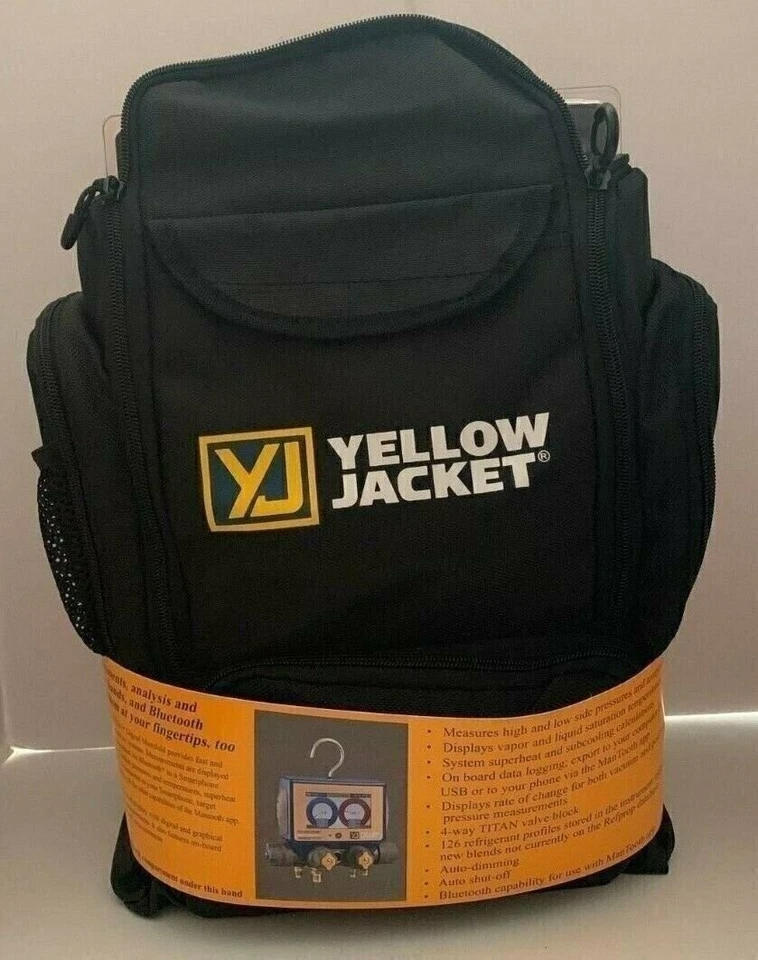 Yellow Jacket P51-870 Titan Digital Manifold 40875 w/ 5/16 Compact Valve Hoses - Image 2 of 4