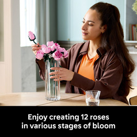 LEGO Botanicals Bouquet of Pink Roses Artificial Flowers - Building Blocks