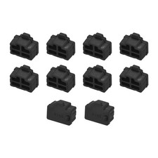 Silicone Ethernet Hub Port RJ45 Anti-Dust Stopper Cap Cover Black 10pcs
