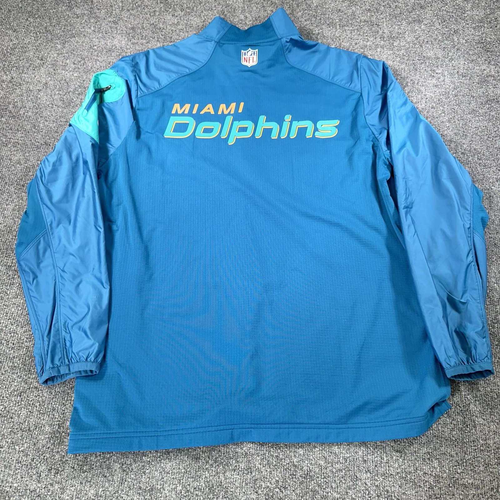 SACAI X NIKE Miami Dolphins Nike ONField Jacket Uomo Large 1 4 Zip NFL Jim Arthur Tag Pullover