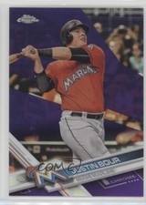 2017 Topps Chrome Purple Refractor 39/299 Justin Bour #181 9wa