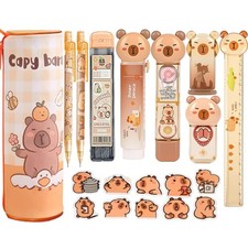 Capybara Stationery Set,Cute Capybara School Supplies,Kawaii Japanese Station...