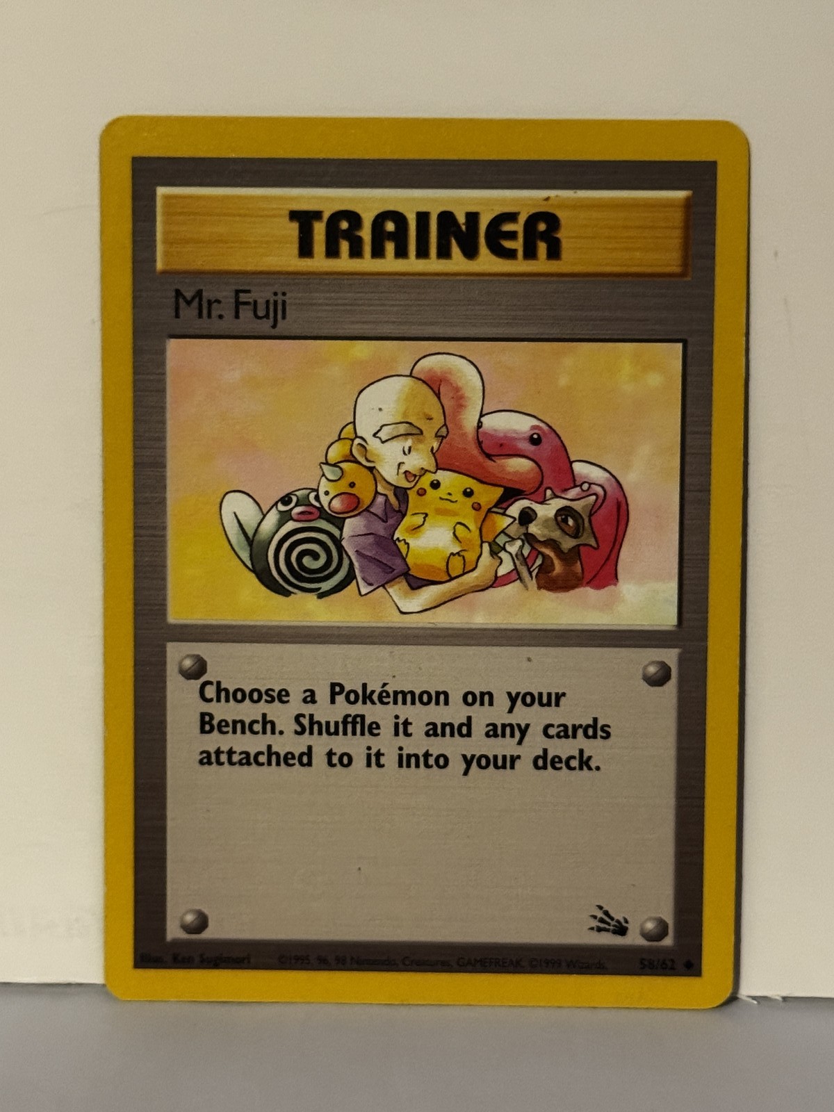 Mr. Fuji Uncommon Fossil 58/62 Near Mint Pokemon Fast Ship