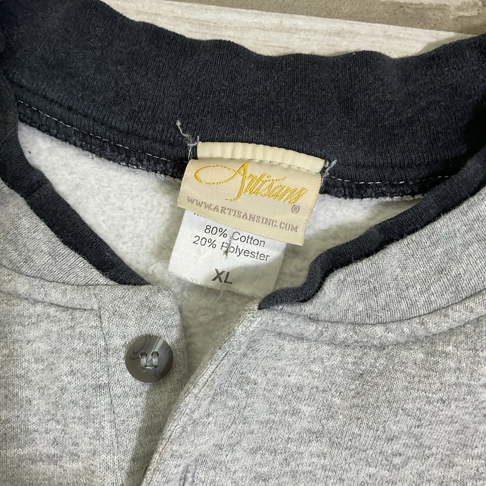 Sudadera Artesana De Colección Para Hombre L/XL 90s Mejor Caza AOP Naturaleza Henley Foto 3 de 4