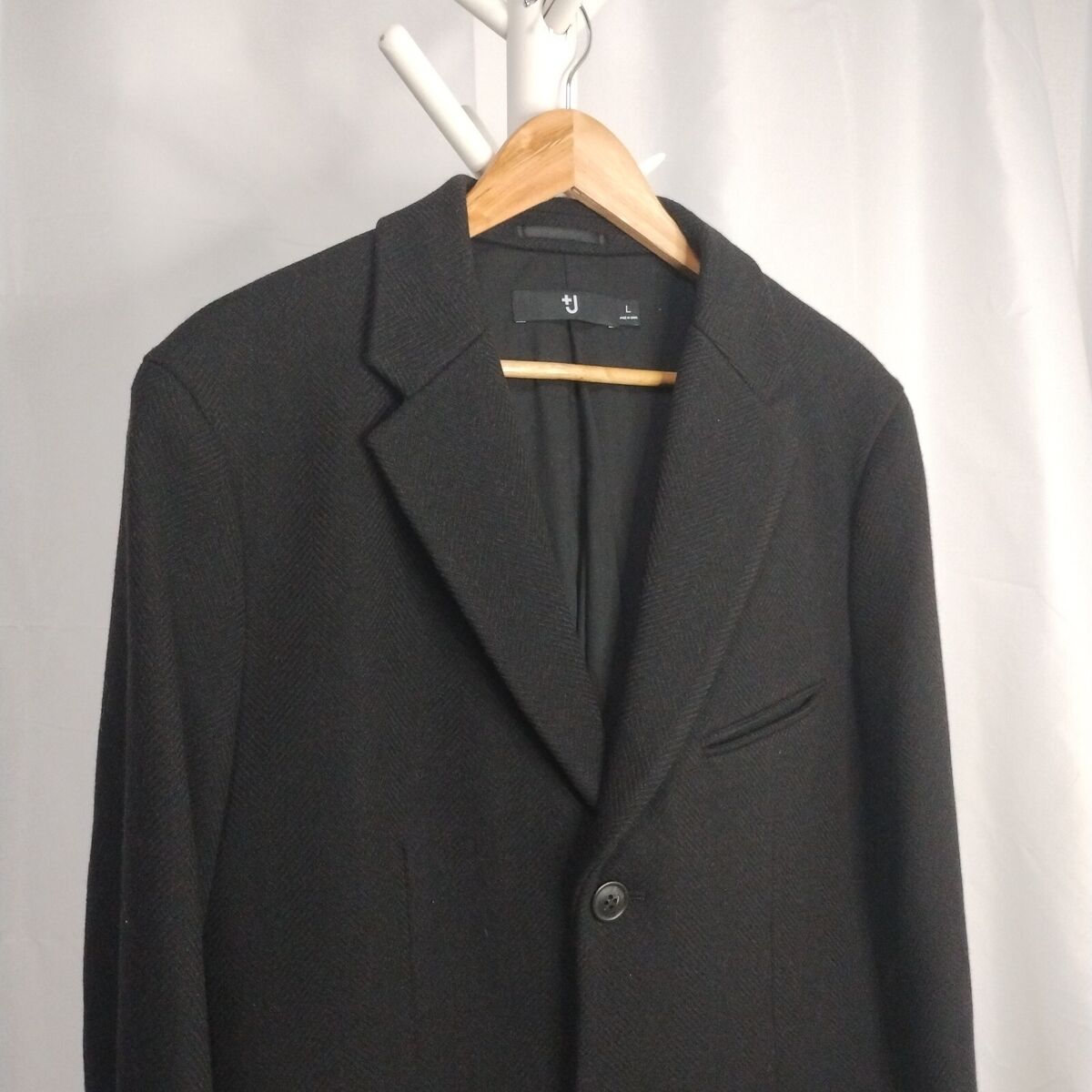 UNIQLO Jil Sander wool-blend chester coat (herringbone UNIQLO Jil Sander wool-blend chester coat (herringbone