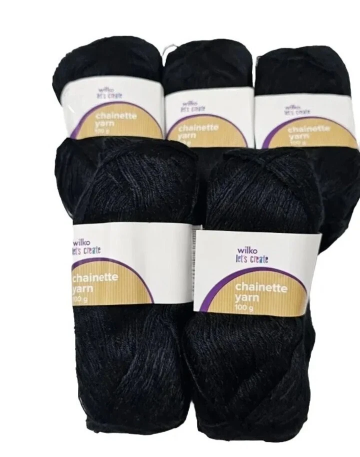 Wilko Let s Create Chainette Knitting Crochet Yarn 5 Ball x100g