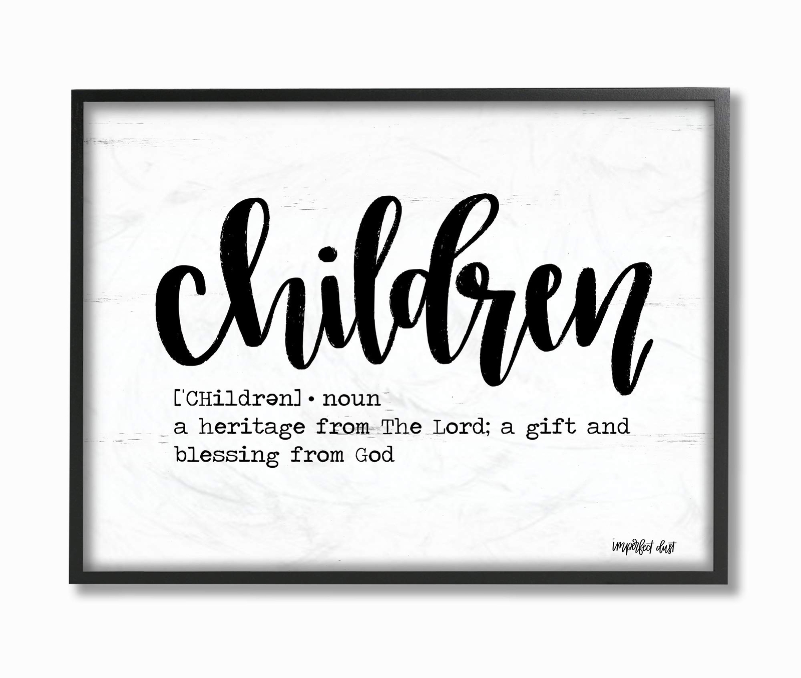 The Room by Stupell Children Definition Black and White Script Typography wit...