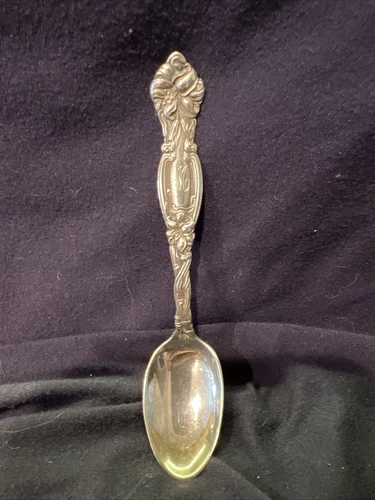 1 INTERNATIONAL FRONTENAC STERLING Baby / Demitasse SPOON 3 3/4” (M) Monogram