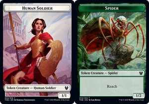 Human Soldier Token // Spider Token - Foil x1 - Theros Beyond Death - NM-Mint, E