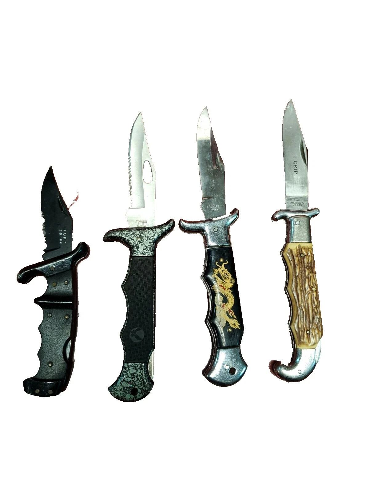 Cuchillos Vintage Negro 4 Hojas