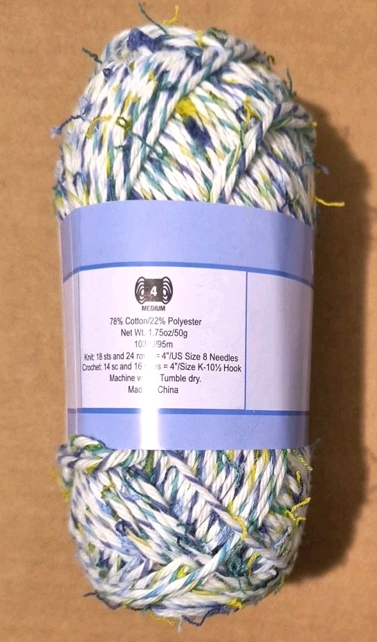 10-Pk Village Yarn Twisty Scrub Yarn Crochet Knit Cotton Blend Caribbean Crush - Image 3 of 3