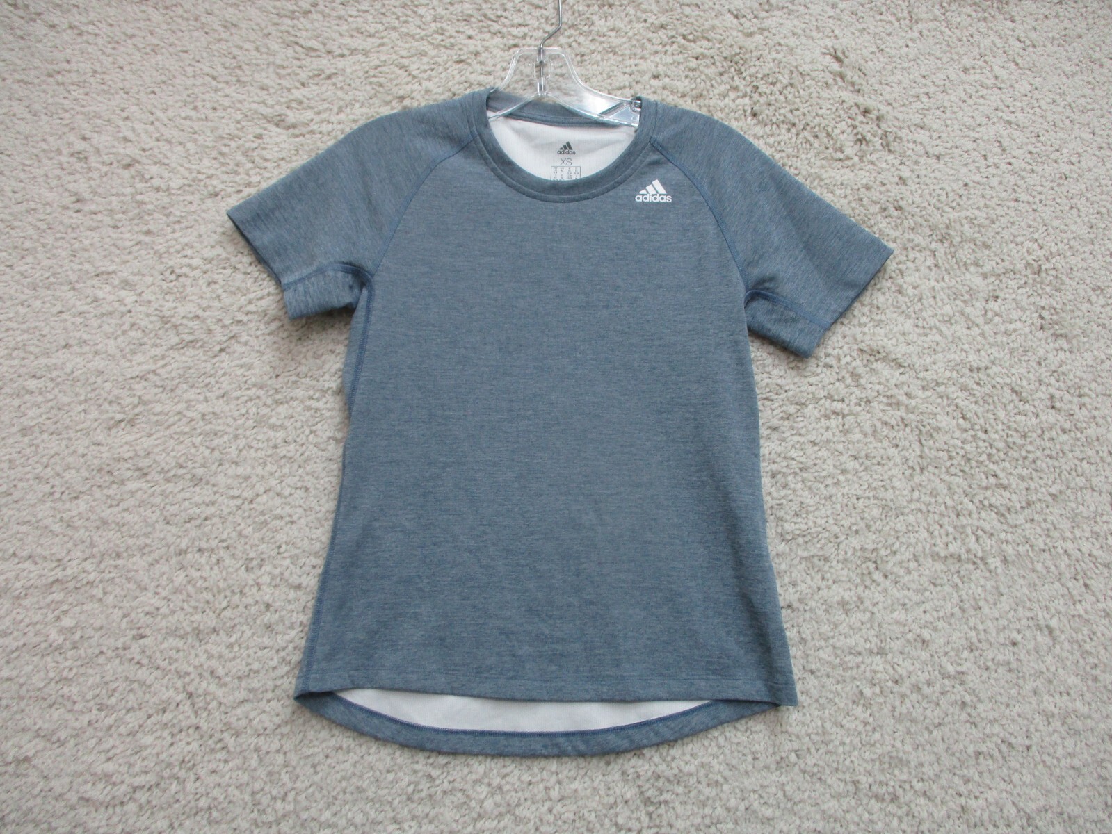Adidas Shirt Extra Small Adult Blue Athletic Aeroready Stretch Logo Modern Women