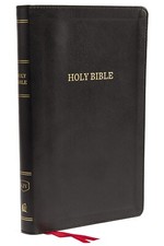 KJV, Bible Deluxe Thinline Reference Imitation Leather, Black, Red Letter Editit