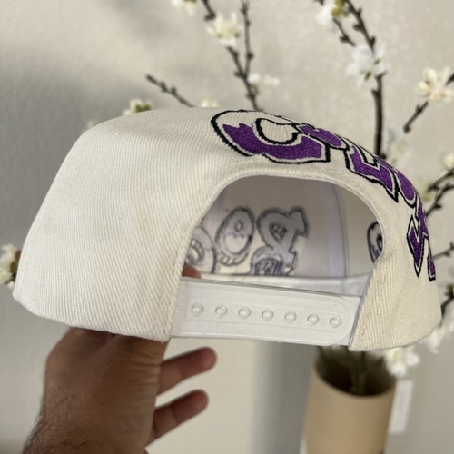 Full Graffiti Colorado Rockies Custom Snapback Hat Cap Two Tone Cream Dome - Picture 8 of 12