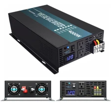 Pure Sine Wave Inverter 4000W 48VDC to 120VAC RV/Truck/ Car/Home Solar Power
