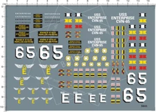 1/350 CVN-65 CV-65 Enterprise aircraft carrier Model Water Decal 5843 10x14cm