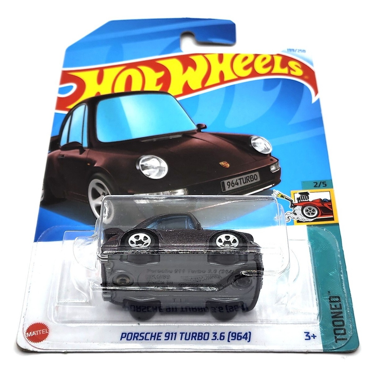 Hot Wheels Porsche 911 Turbo 3.6 (964) Tooned Kids Diecast Model