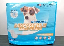 All-Absorb - A26 Male Dog Wrap - 50 Count - Small - Bottom Opened/Unused