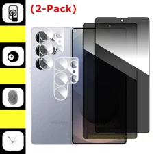 2P Samsung Galaxy S25/25+ Ultra Privacy Tempered Glass Screen/Camera Protector