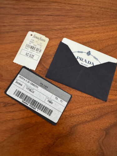 Portafoglio Prada Uomo Nero Pelle Vitello Bifold NUOVO con scatola - Foto 6 di 7