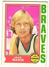 Jack Marin 1974-75 Topps NBA Basketball Trading Card # 26
