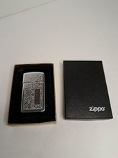 Vtg Zippo slim Bradford,PA, Made in U.S.A. flip top cigarette, cigar . NIB