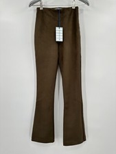 Tuckernuck Faux Suede Ashford Pants sz XS Olive Green Ankle Elastic Waist NWT