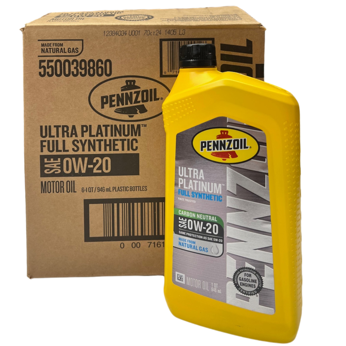 Pennzoil Oil 6Qts Pack 0W-20 Ultra Platinum Full Synthetic MOPAR