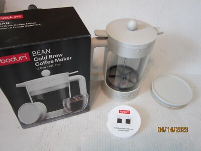 BODUM Bean Cold Brew Coffee Maker 12 Cup, 51 Oz - White - BRAND NEW K11683  | eBay
