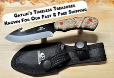 Mossy Oak Camouflage Handle 7" Fixed Blade Knife With Sheath