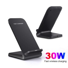 30W Fast Wireless Charging Stand For iPhone Air 17 Pro 16 Samsung S26 Ultra S25