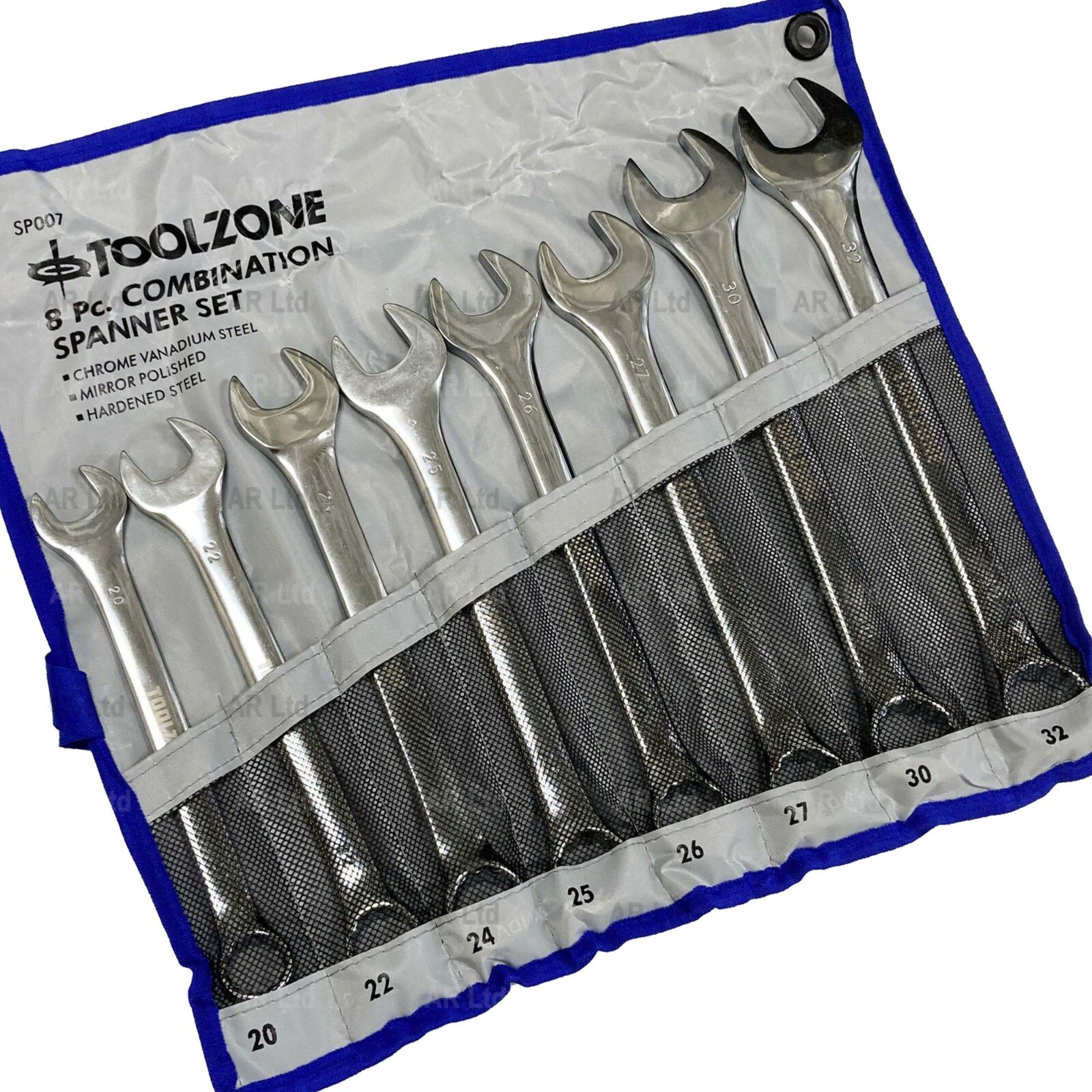 8pc Spanner Wrench Set. 8 Combination Metric Jumbo Spanners 20 - 32mm