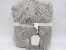 Pottery Barn Teen Himalayan Faux-Fur Trim Robe Gray One Size 9112