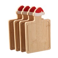 Schneidebrett Servierbrett NikolausmüTze Griff FrüHstüCksbrett 19,6Cm 4 StüCk