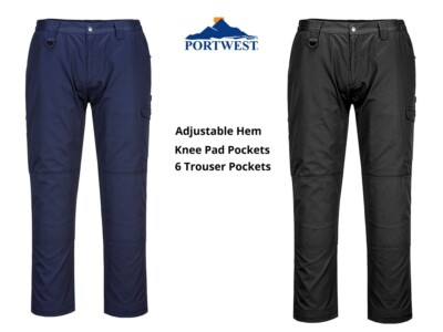 Portwest Super Arbeitshose 6 Pocket Handwerkerhose verstellbares Bein von 31-33''