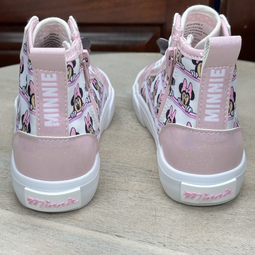 Ground Up Disney Minnie Mouse Girls Shoes Size 11 Pink White High Top Bow NEW - Picture 6 of 8