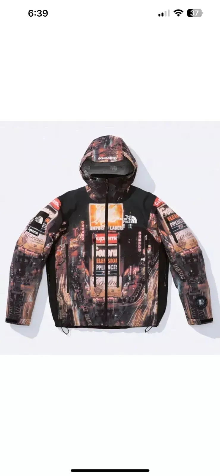 Veste coque en couture ruban adhésif Supreme x The North Face   Times Square   taille moyenne