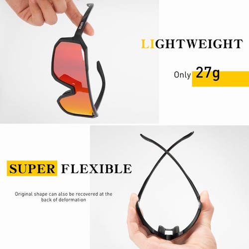 Fahrrad Sonnenbrille Herren Damen Outdoor Sportbrille TR90 Gestell Radbrille - Bild 6 von 26