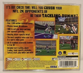 NFL 2K (Sega Dreamcast, 1999) Complete CIB With Registration Card￼￼