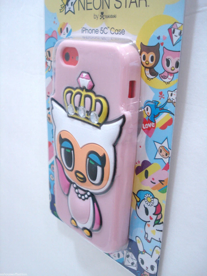 Neon Star byTokidoki Fancy Owl Case iPhone 5C Case Crown Pink Loungefly New Foto 4 de 4