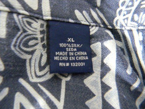 Caribbean Joe shirt men's XL extra large Silk blue tribal short sleeve Hawaiian - Picture 10 of 10