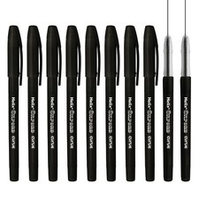 Helix Oxford Curve Ballpoint Pen 1.0mm Needle Point Nib Blue Pack of 10